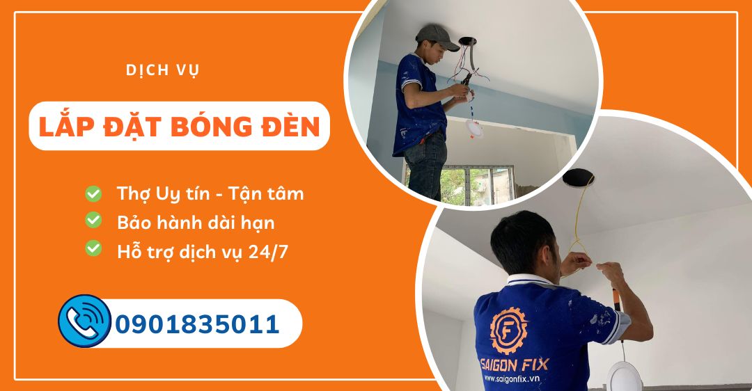 lắp đặt bóng đèn