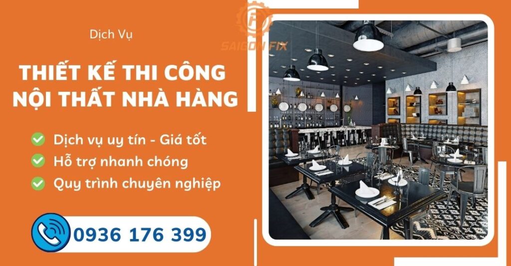 thiết kế thi công nội thất nhà hàng
