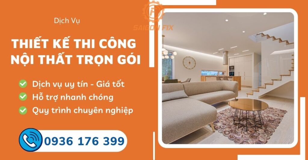 thiết kế thi công nội thất trọn gói