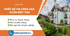 thiết kế thi công sân vườn biệt thự