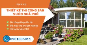 thiết kế thi công sân vườn nhà phố