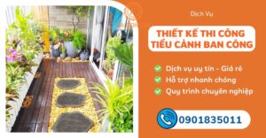 thiết kế thi công tiểu cảnh ban công