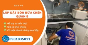 lắp bồn rửa chén quận 8
