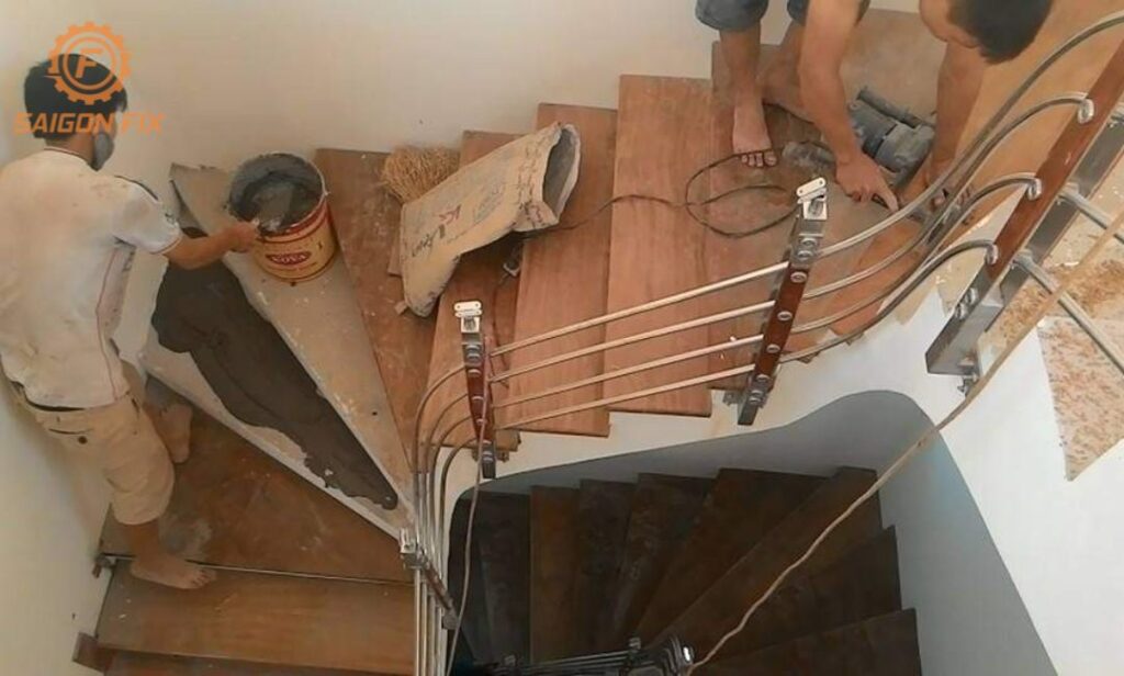 sửa chữa cầu thang gỗ tại nhà