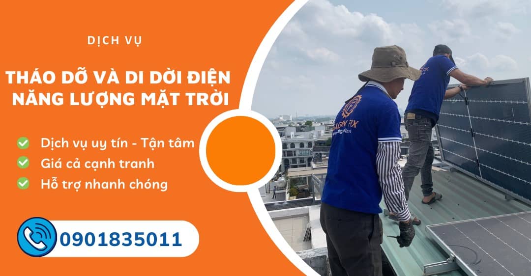 tháo dỡ và di dời điện năng lượng mặt trời