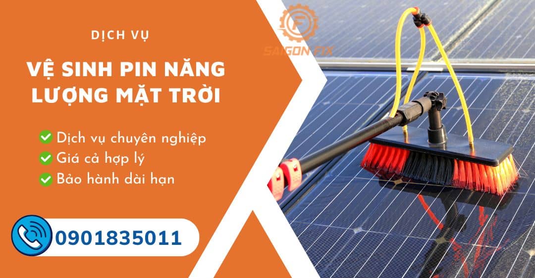 vệ sinh pin năng lượng mặt trời