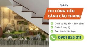 thi công tiểu cảnh cầu thang