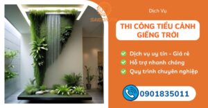 thiết kế thi công tiểu cảnh giếng trời