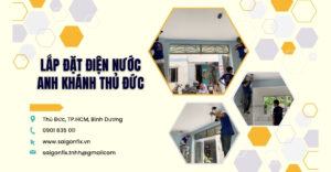 Lắp đặt điện nước anh Khánh Thủ Đức