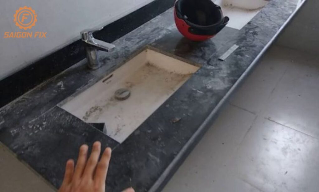 lắp đặt bồn rửa mặt âm