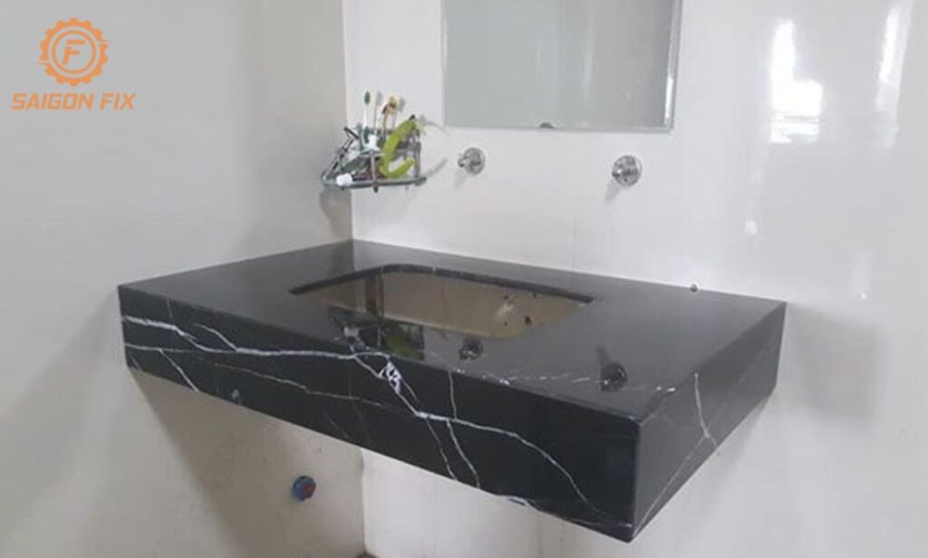 lắp đặt bồn rửa mặt âm