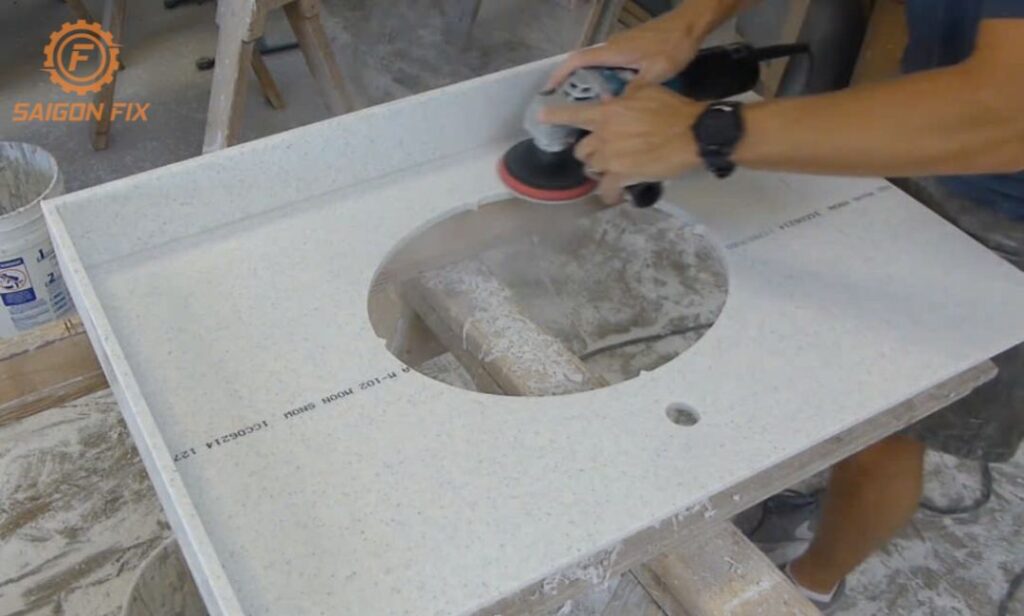 lắp đặt bồn rửa mặt âm
