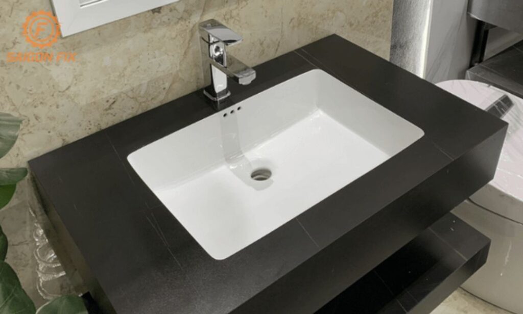 lắp đặt bồn rửa mặt âm