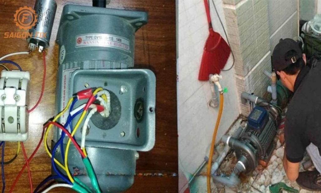 Máy bơm nước lúc mạnh lúc yếu