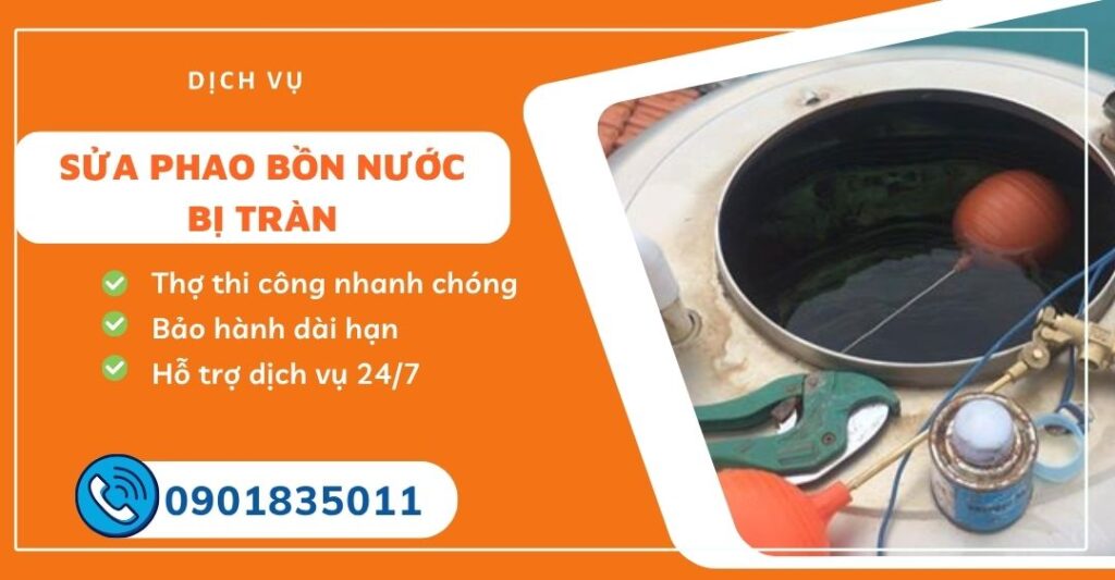 Sửa phao bồn nước bị tràn