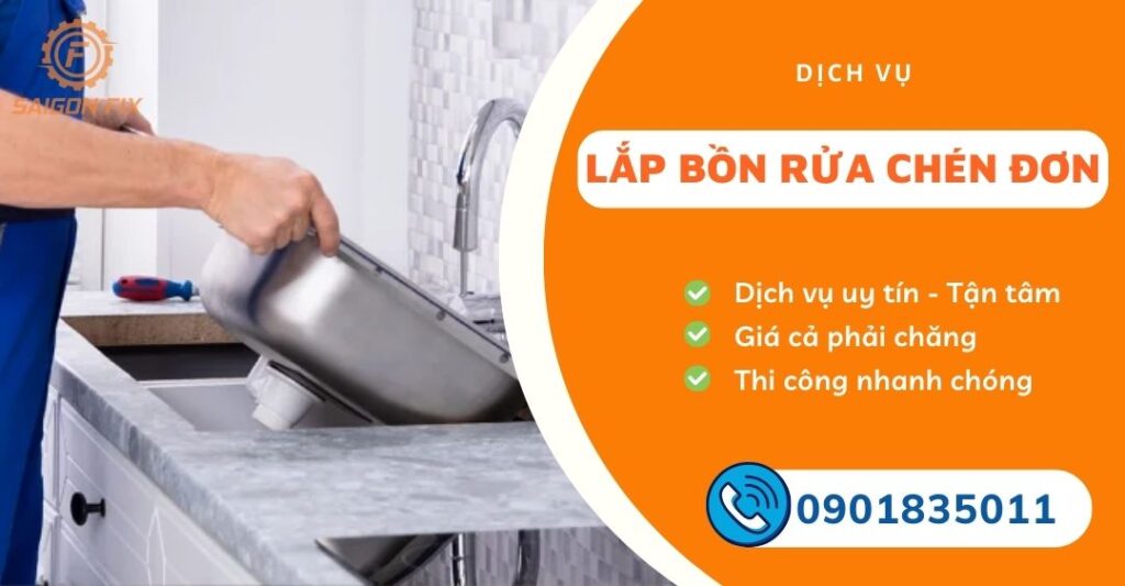 lắp bồn rửa chén đơn