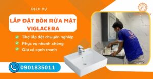 lắp đặt bồn rửa mặt viglacera