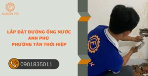 Lắp đặt đường ống nước anh Phú Phường Tân Thới Hiệp