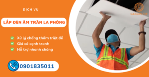 lắp đèn âm trần la phông