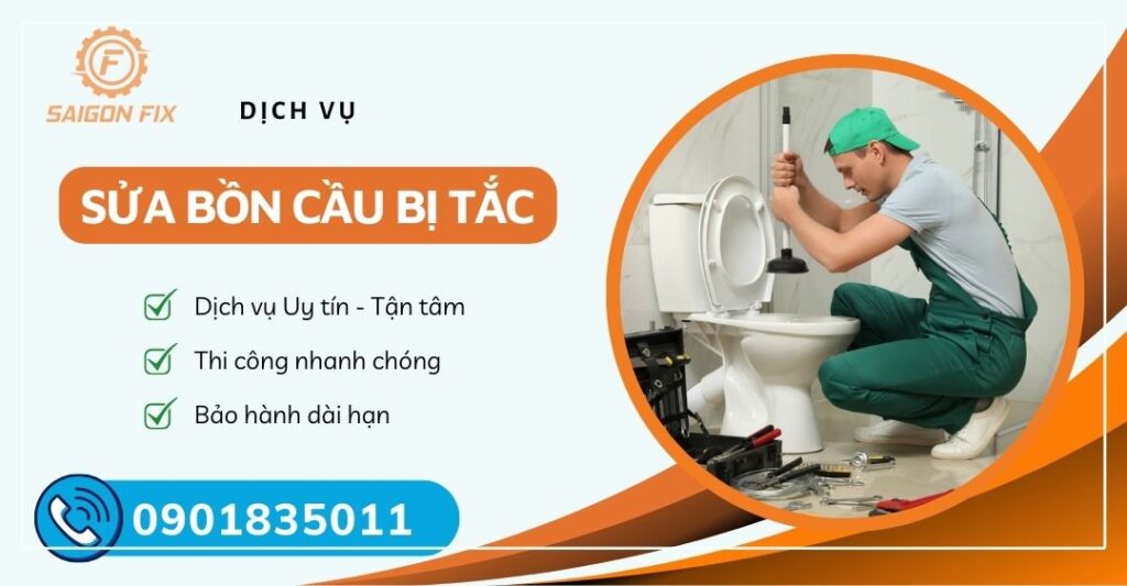 Sửa bồn cầu bị tắc
