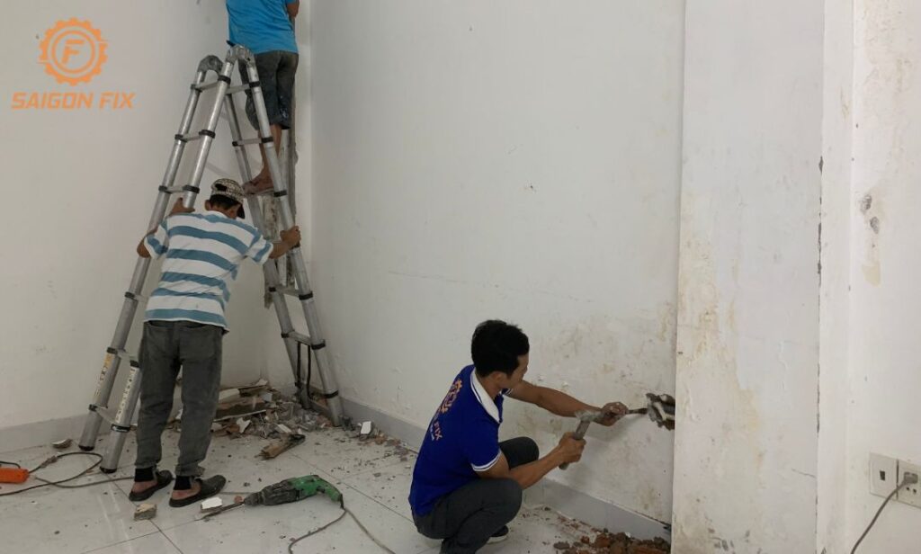 sửa đường ống nước bị vỡ