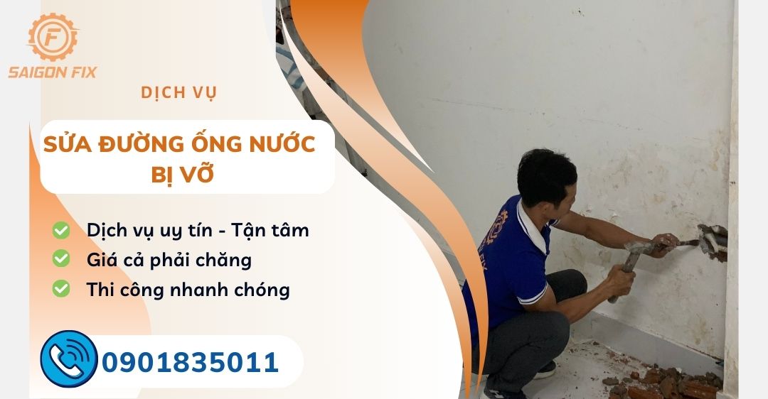 Sửa đường ống nước bị vỡ