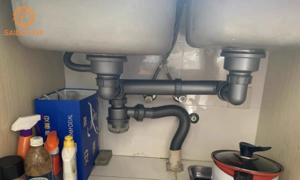 cách sửa bồn rửa chén bị rỉ nước