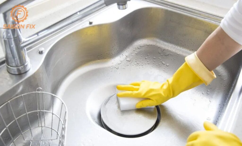 cách sửa bồn rửa chén bị rỉ nước