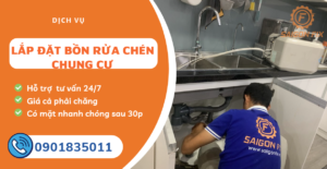 lắp bồn rửa chén chung cư
