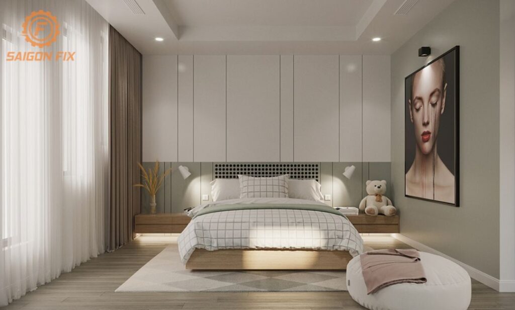 Lắp đèn led phòng ngủ