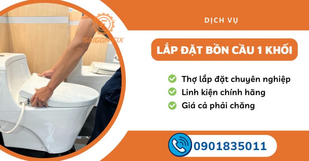 Lắp đặt bồn cầu 1 khối