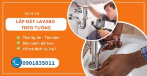 lắp đặt lavabo treo tường