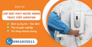 lắp đặt máy nước nóng trực tiếp ariston
