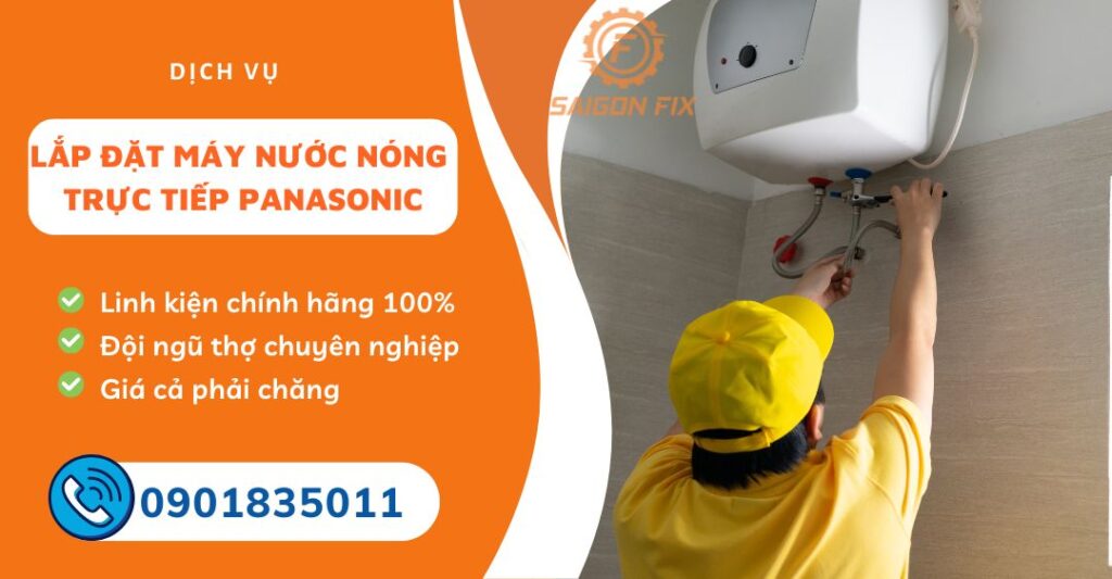 Lắp đặt máy nước nóng trực tiếp panasonic
