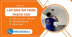 Lắp đèn âm trần thạch cao