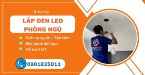 Lắp đèn led phòng ngủ