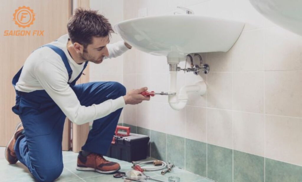 lắp đặt lavabo treo tường