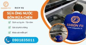 sửa ống nước bồn rửa chén