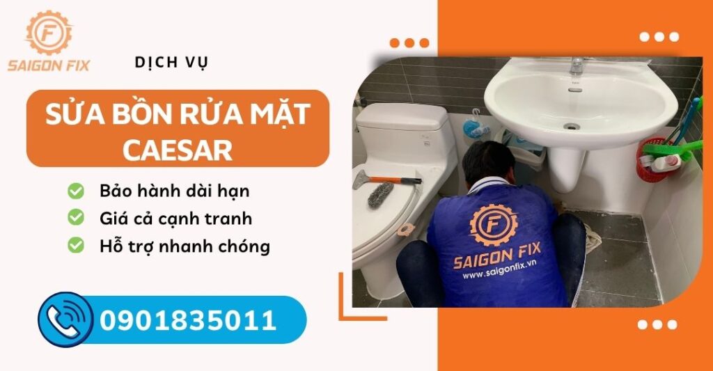 sửa bồn rửa mặt caesar