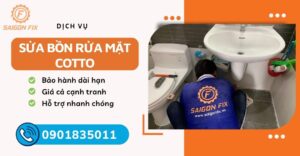 sửa bồn rửa mặt COTTO