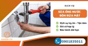 sửa ống nước bồn rửa mặt