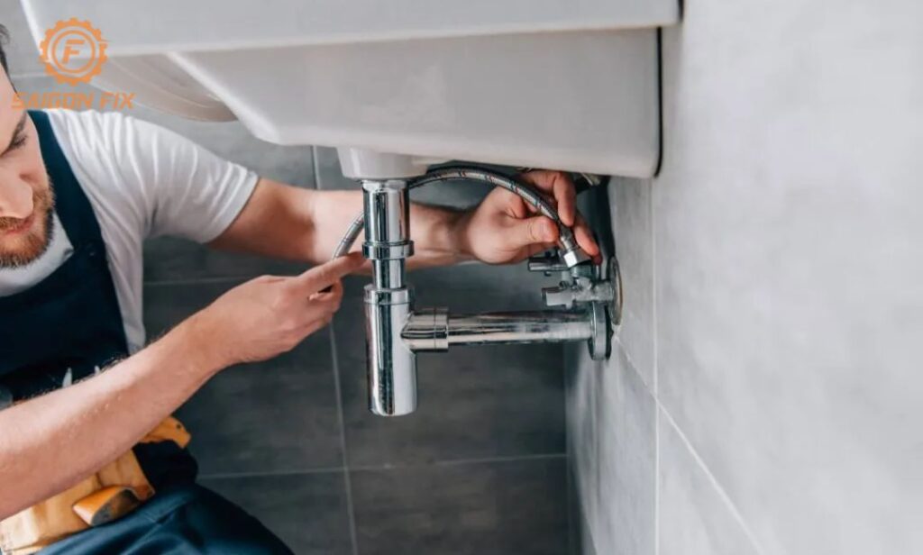 sửa ống nước bồn rửa mặt