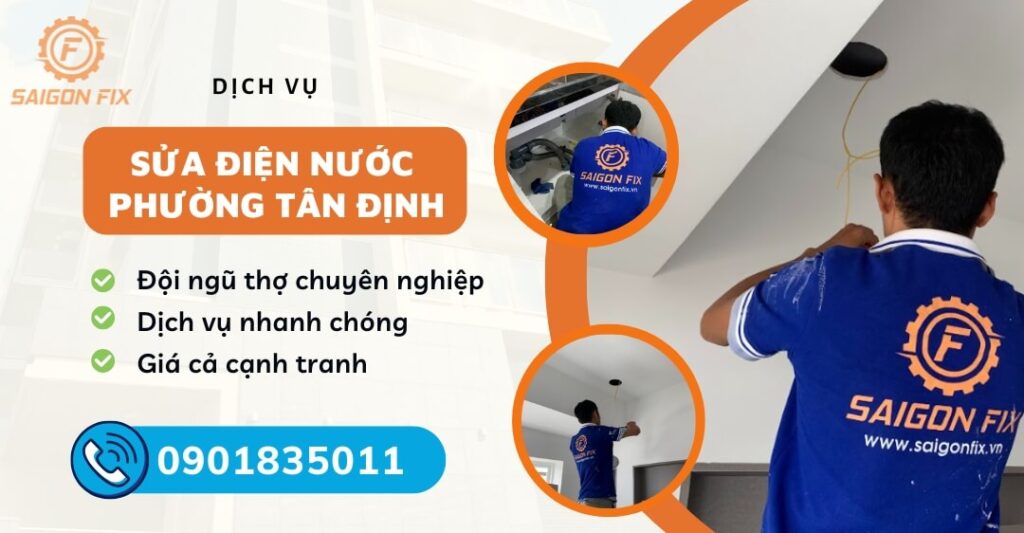 sửa điện nước phường Tân Định