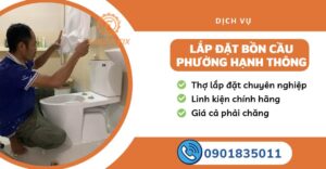 lắp đặt bồn cầu phường Hạnh Thông