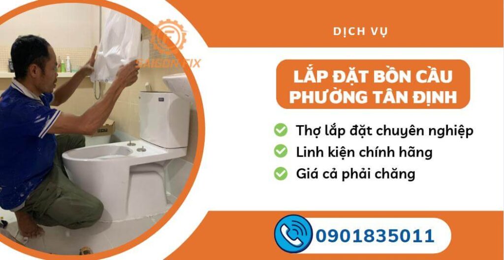 lắp đặt bồn cầu phường Tân Định