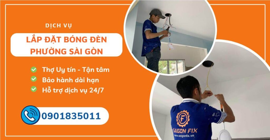 lắp đặt bóng đèn phường Sài Gòn