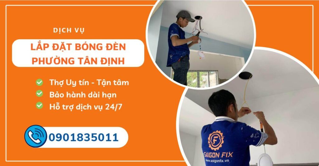 lắp đặt bóng đèn phường Tân Định