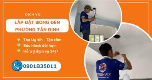 lắp đặt bóng đèn phường Tân Định