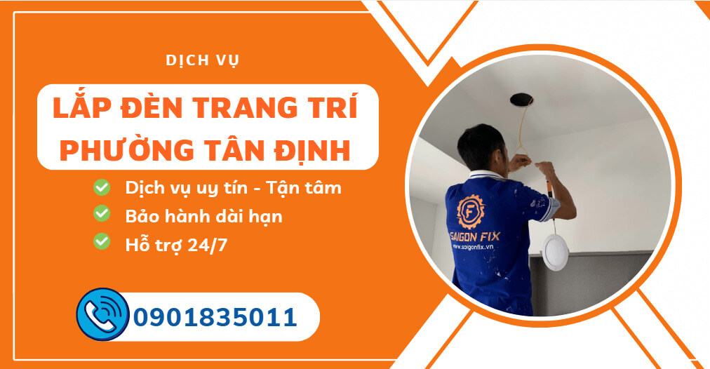 lắp đèn trang trí phường Tân Định