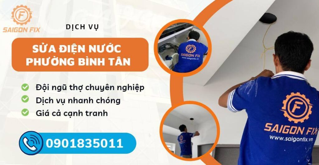 sửa điện nước phường Bình Tân